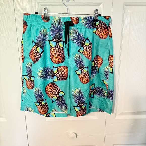 Source Unknown Other - Vibrant Pineapple Print Swim Shorts in Large